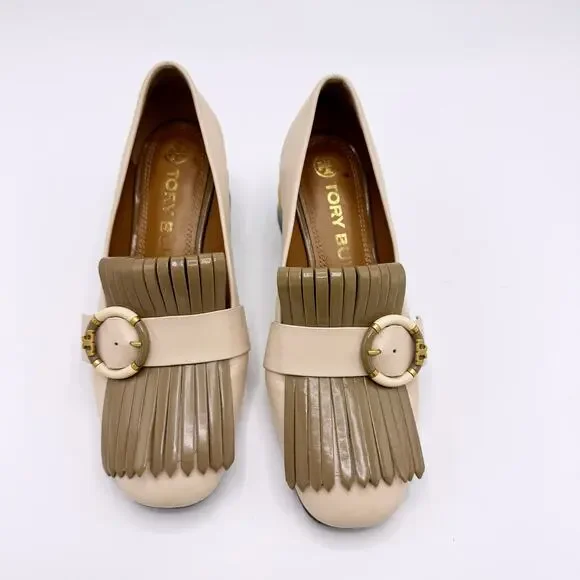 Tory Burch Multi Logo Kiltie Loafer Pumps (Size 6) - Picture 4 of 16